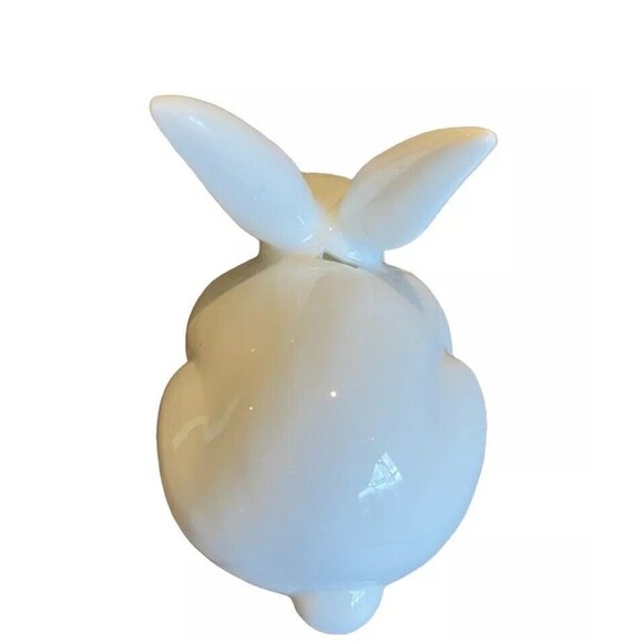Vintage Dept 56 Porcelain White Bunny Figurine EASTER Rabbit - Picture 4 of 12